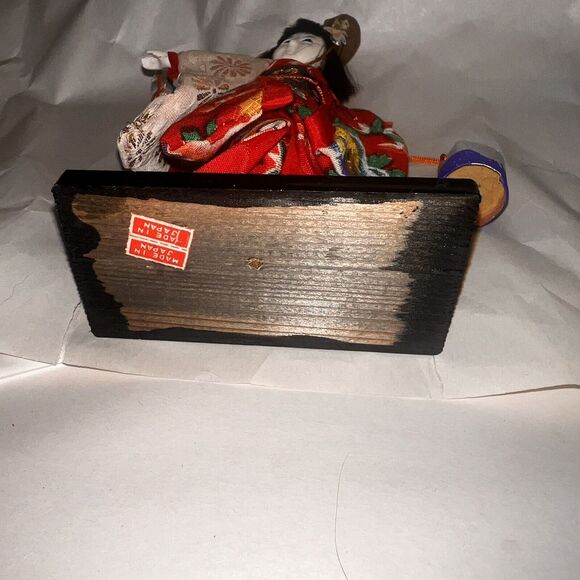 Vintage Shiokumi JAPANESE DOLL On Base 6" Tall Made In Japan - Picture 10 of 12